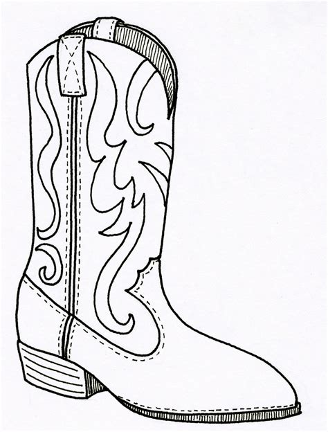 Drawings Of Cowgirl Boots